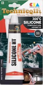 img 2 attached to Technicqll Black High Temp Silicone Adhesive Sealant 70ml - Heat Resistant up to 300°C