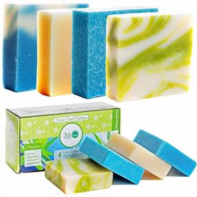 img 4 attached to Delightful 360Feel Soap Bars Gift Set - Handmade Natural & Organic Soaps With Aloe Vera, Cotton Blossom, And Spring Scrub Scents - Perfect Anniversary Or Wedding Gift - 4 Soaps In Gift-Ready Box!