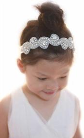 img 4 attached to Silver Rhinestone Crystal Flower Headband For Weddings And Parties - Missgrace Bridal Hair Accessory And Jewelry Headdress For Flower Girls