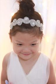 img 1 attached to Silver Rhinestone Crystal Flower Headband For Weddings And Parties - Missgrace Bridal Hair Accessory And Jewelry Headdress For Flower Girls