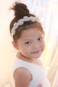 img 3 attached to Silver Rhinestone Crystal Flower Headband For Weddings And Parties - Missgrace Bridal Hair Accessory And Jewelry Headdress For Flower Girls