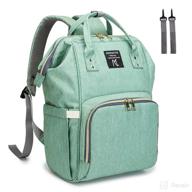 🎒 waterproof diaper bag backpack - nanrui 25l roomy baby backpack for girl and boy with 2 stroller straps in green logo