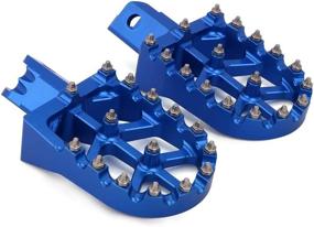 img 2 attached to 🔵 Blue CNC Aluminum Universal Foot Pegs Footpegs Footrest Pedals for CRF70 XR70 CRF110 XR110 XR50 CRF50 Pit Bike and Most Chinese Pit Bike Brands - Stomp Demon X WPB Orion M2R