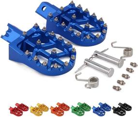 img 4 attached to 🔵 Blue CNC Aluminum Universal Foot Pegs Footpegs Footrest Pedals for CRF70 XR70 CRF110 XR110 XR50 CRF50 Pit Bike and Most Chinese Pit Bike Brands - Stomp Demon X WPB Orion M2R