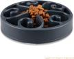 wangstar slow feeding pet bowl - bloat stop puzzle bowl for both dogs and cats - anti-skid design with fun maze feeder (grey, 8''x1.9'') logo