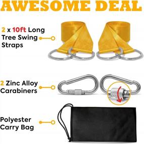 img 2 attached to Secure Your Swing With Safe And Easy Tree Swing Hanging Kit - 2000 Lb Breaking Strength And Quick 10Ft Long Strap Installation
