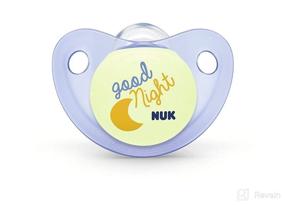 img 2 attached to 👶 Boy's NUK Cute-as-a-Button Orthodontic Pacifiers, 0-6 Months, 2-Pack - Glow-in-The-Dark