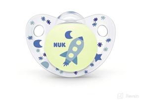 img 1 attached to 👶 Boy's NUK Cute-as-a-Button Orthodontic Pacifiers, 0-6 Months, 2-Pack - Glow-in-The-Dark