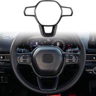 🚗 carbon fiber grain steering wheel cover trim for honda civic 2022 - thenice interior decoration for 11th gen civic логотип