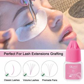 img 1 attached to Eyelash Extension Glue 5Ml Pink Lash Glue For Eyelash Extensions Super Strong Pink Volume Eyelash Extensions Glue Sensitive Eyes Lash Adhesive For Lash Tech 0.5-1.5S Drying Time 6-7 Weeks Super Stay