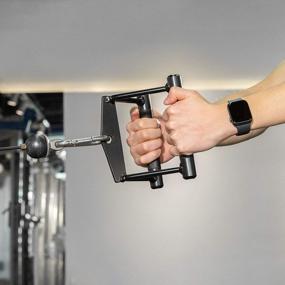 img 2 attached to Cable Machine Double D Handle Attachment For Home Gym Pull Down Exercise Handles - Fitness Accessories