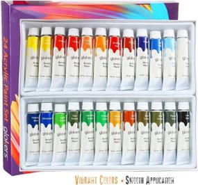 img 1 attached to Glokers Premium Watercolor Paint Set Bundle With Canson XL Watercolor Pad + 24 Paint Tubes/Colors + 10 Professional Paintbrushes - Painting Art Kit For Adults, Beginners, Or Advanced Students