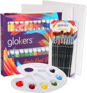 glokers premium watercolor paint set bundle with canson xl watercolor pad + 24 paint tubes/colors + 10 professional paintbrushes - painting art kit for adults, beginners, or advanced students logo