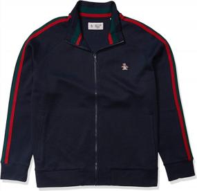 img 2 attached to Stylish And Comfortable: Original Penguin Men'S Long Sleeve Track Jacket