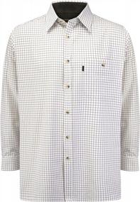 img 4 attached to Country Check Shirt For Men With Long Sleeves, Made Of 100% Brocton Cotton By Walker And Hawkes