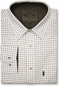 img 2 attached to Country Check Shirt For Men With Long Sleeves, Made Of 100% Brocton Cotton By Walker And Hawkes