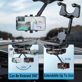 img 1 attached to 🚗 Revolutionary 360°Rotatable Retractable Multifunctional Navigation Car Electronics: Unparalleled Adjustability and Accessories