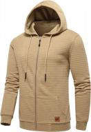 men's lightweight zip-up hoodie jacket with kanga pocket sweatshirt logo