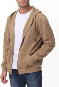 img 3 attached to Men'S Lightweight Zip-Up Hoodie Jacket With Kanga Pocket Sweatshirt