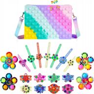 25-piece tie-dye fidget toy pack with light-up bracelets and pop purse bag - perfect for kids' parties, easter baskets, and classroom prizes logo