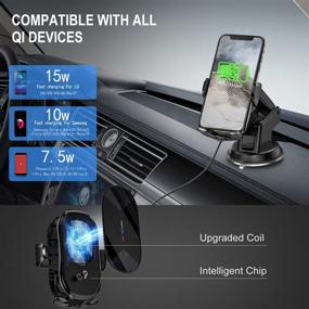 img 3 attached to 🚗 Ultimate Wireless Car Charger Mount: Upgraded Version for Fast Charging - iPhone 13/12/11/X/8, Samsung S20/S10/Note20/Note10 Compatible