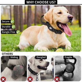 img 3 attached to 🐶 Premium Tactical AirTag Dog Collar: Heavy Duty & Wide, with Apple AirTag Holder, GPS Tracking & Handle - Ideal for Medium to Large Dogs