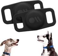 📦 black case-mate 2-pack protective airtag case for dog collar with anti-lost airtag loop - compatible with cat/dog collar gps tracker logo