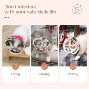 img 2 attached to ComSaf Lightweight Cat Recovery Collar - Adjustable Soft Elizabeth Cone Collar for Post-Surgery Cats and Kittens, Prevents Licking Wounds, Loops for Protective Healing, Non-Obstructive Vision