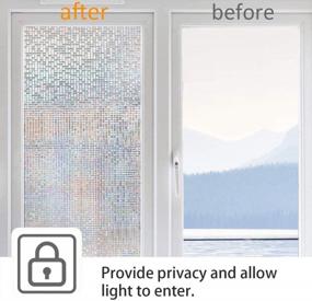 img 2 attached to Transform Your Space With Non-Adhesive Stained Glass Privacy Window Film