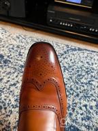 img 1 attached to 💼 Premium Quality FRASOICUS Wingtip Leather Shoes for Men - Size 10 review by Rory Kelley