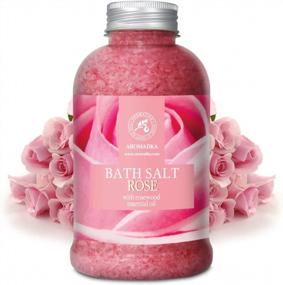 img 3 attached to Rosewood Oil & Rose Extract Bath Salts 21.16 Oz - Natural Relaxing Aromatherapy For Sleep, Beauty, Wellness & De-Stress Spa Benefits 600G