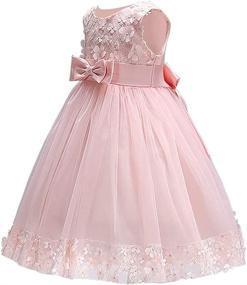 img 4 attached to Элегантное вечернее платье принцессы из кружевного тюля для девочек-цветочниц на свадьбах, подружках невесты, конкурсах для девочек и крестинах - Acecharming