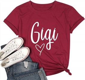 img 4 attached to Get Comfy In The Gigi Heart Graphic T-Shirt For Grandmas - Fun And Stylish Short Sleeve Tees