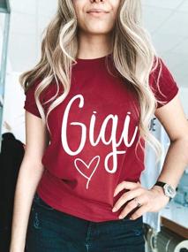 img 3 attached to Get Comfy In The Gigi Heart Graphic T-Shirt For Grandmas - Fun And Stylish Short Sleeve Tees