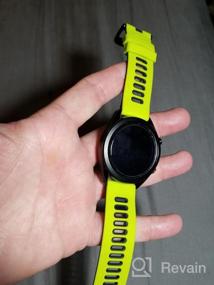 img 7 attached to Мягкий силиконовый сменный ремешок для Samsung Gear S3 Frontier/S3 Classic/Galaxy Watch 46 мм и Ticwatch Pro S2/E2 - красный черный ремешок NotoCity для улучшенного стиля и комфорта.
