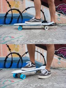 img 1 attached to Ride In Style With A 27-Inch Vintage Skateboard For Adults And Kids - Ideal Shortboard For Beginners And Pros With Interchangeable Wheels