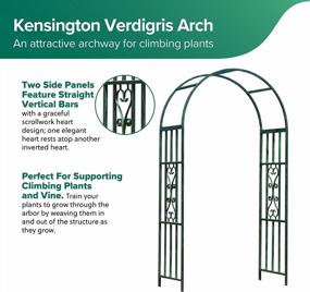 img 1 attached to Add Classic Elegance To Your Garden With Gardman R361 Kensington Arch In Verdigris Finish – 48" Wide X 74" High