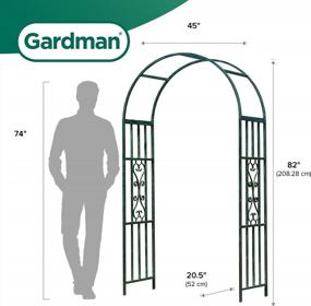 img 2 attached to Add Classic Elegance To Your Garden With Gardman R361 Kensington Arch In Verdigris Finish – 48" Wide X 74" High
