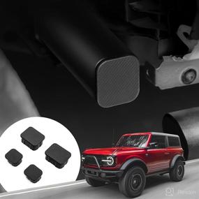 img 4 attached to 👑 2021 2022 Ford Bronco Accessories: Mabett Crash Bar End Caps Front Axle Plug - 4PCS, Black Rubber Stopper Cover for Enhanced Protection, Suitable for 2/4-Door Models