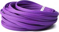 othmro 10m/32.8ft pet expandable braid cable sleeving flexible wire mesh sleeve purple logo
