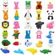 32-pack non-toxic take apart zoo animal erasers for classroom prizes and party gifts logo