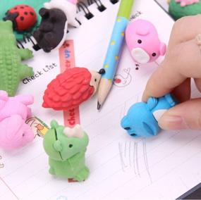 img 1 attached to 32-Pack Non-Toxic Take Apart Zoo Animal Erasers For Classroom Prizes And Party Gifts