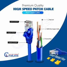 img 2 attached to High-Quality Short Cat6 Patch Cables - 5-Pack Snagless Ethernet Cables 1Ft - Ideal For High-Speed Internet And Network Connections - 24AWG UTP Copper Wire - Blue