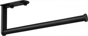 img 4 attached to Matte Black Paper Towel Holder For Kitchen - Under Cabinet & Wall Mountable Roll Holder - KES KPH400B-BK