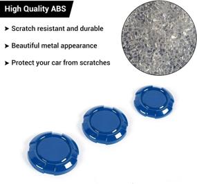 img 1 attached to 🔒 Premium Blue Door Lock Cover for 2018-2021 Jeep Wrangler JL JLU & Gladiator JT - Hoolcar Exterior Door Key Jack Trim