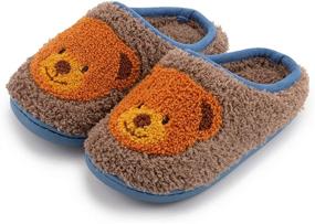 img 1 attached to Zoolar Fluffy Winter Toddler Boys' Slippers for Cozy Comfort