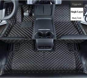 img 2 attached to 🚗 ZYCHUANGYING Model Y Floor Mats: Full Coverage Custom-Fit Car Mats for Tesla Model Y 5 Seat - Front & Rear Full Set Floor Liner