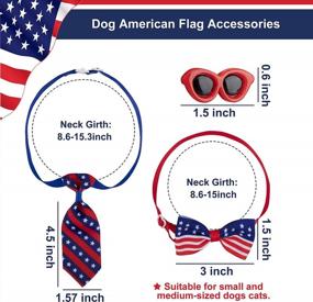 img 1 attached to Покажите американскую гордость вашего питомца с патриотическими банданами для собак 4 июля от GAGILAND