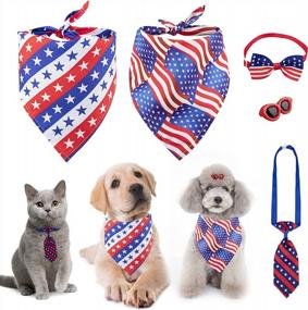 img 4 attached to Show Your Pet'S American Pride With 4Th Of July Patriotic Dog Bandanas From GAGILAND