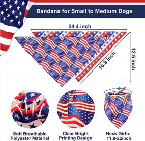 img 3 attached to Show Your Pet'S American Pride With 4Th Of July Patriotic Dog Bandanas From GAGILAND